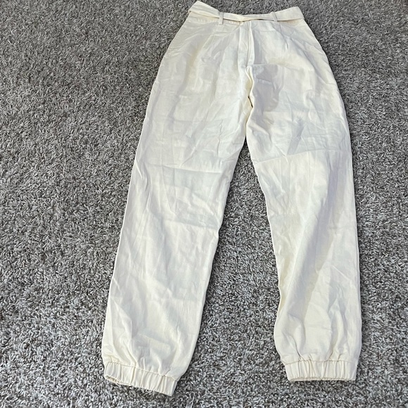 Fashion Nova Cream Joggers & Soft Waist Belt - Picture 2 of 3